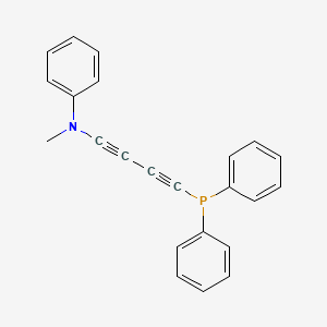 molecular formula C23H18NP B14423267 N-[4-(Diphenylphosphanyl)buta-1,3-diyn-1-yl]-N-methylaniline CAS No. 82505-84-8