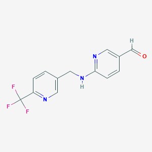 6-(((6-(Trifluoromethyl)pyridin-3-yl)methyl)amino)nicotinaldehyde