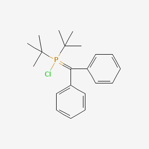 molecular formula C21H28ClP B14423343 Phosphorane, chlorobis(1,1-dimethylethyl)(diphenylmethylene)- CAS No. 81176-00-3