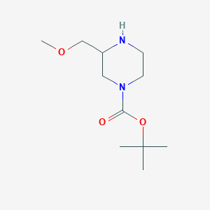 molecular formula C11H22N2O3 B1442335 Tert-butyl 3-(methoxymethyl)piperazine-1-carboxylate CAS No. 1270982-05-2
