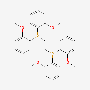 molecular formula C30H32O4P2 B14423360 Phosphine, 1,2-ethanediylbis[bis(2-methoxyphenyl)- CAS No. 85599-21-9