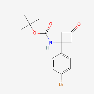 1-Boc-amino-1-(4-bromophenyl)-3-oxocyclobutane