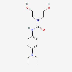 molecular formula C15H25N3O3 B14423393 N'-[4-(Diethylamino)phenyl]-N,N-bis(2-hydroxyethyl)urea CAS No. 85707-99-9