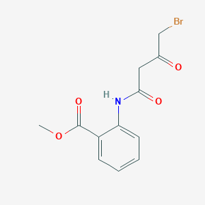 molecular formula C12H12BrNO4 B14423411 Methyl 2-(4-bromo-3-oxobutanamido)benzoate CAS No. 81937-42-0
