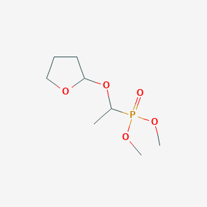 molecular formula C8H17O5P B14423419 Dimethyl {1-[(oxolan-2-yl)oxy]ethyl}phosphonate CAS No. 79872-67-6