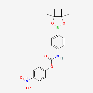 Carbamic acid, N-[4-(4,4,5,5-tetramethyl-1,3,2-dioxaborolan-2-yl)phenyl]-, 4-nitrophenyl ester