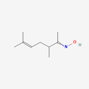 molecular formula C9H17NO B14423554 N-(3,6-Dimethylhept-5-EN-2-ylidene)hydroxylamine CAS No. 82194-07-8