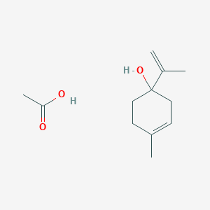 molecular formula C12H20O3 B14423585 Acetic acid;4-methyl-1-prop-1-en-2-ylcyclohex-3-en-1-ol CAS No. 81893-41-6