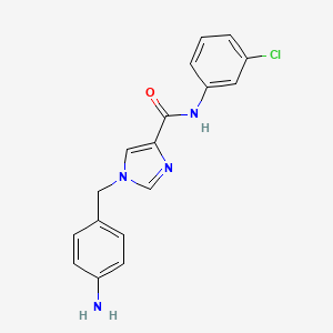 molecular formula C17H15ClN4O B1442360 1-(4-aminobenzyl)-N-(3-chlorophenyl)-1H-imidazole-4-carboxamide CAS No. 1351827-70-7