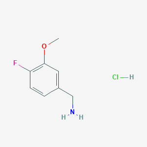 molecular formula C8H11ClFNO B1442361 4-Fluoro-3-methoxybenzylamine hydrochloride CAS No. 869296-41-3
