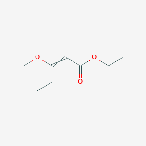 molecular formula C8H14O3 B14423631 Ethyl 3-methoxypent-2-enoate CAS No. 82967-76-8