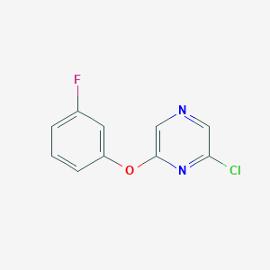 2-Chloro-6-(3-fluorophenoxy)pyrazine