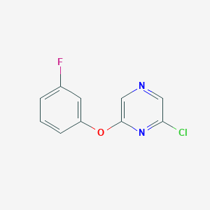 molecular formula C10H6ClFN2O B1442365 2-Chloro-6-(3-fluorophenoxy)pyrazine CAS No. 894416-95-6