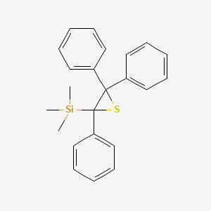 molecular formula C23H24SSi B14423680 Trimethyl(2,3,3-triphenylthiiran-2-yl)silane CAS No. 79841-58-0