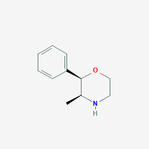 molecular formula C11H15NO B14423693 Morpholine, 3-methyl-2-phenyl-, (2R,3S)- CAS No. 84025-82-1