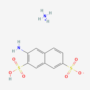 molecular formula C10H12N2O6S2 B14423704 Ammonium hydrogen 3-aminonaphthalene-2,7-disulphonate CAS No. 83949-46-6