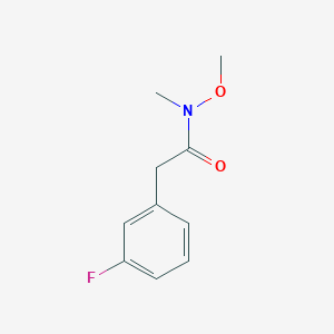 molecular formula C10H12FNO2 B1442372 2-(3-Fluorophenyl)-N-methoxy-N-methylacetamide CAS No. 946402-22-8