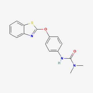 molecular formula C16H15N3O2S B14423745 N'-{4-[(1,3-Benzothiazol-2-yl)oxy]phenyl}-N,N-dimethylurea CAS No. 85742-62-7