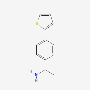molecular formula C12H13NS B1442375 1-[4-(Thiophen-2-yl)phenyl]ethan-1-amine CAS No. 1251104-64-9