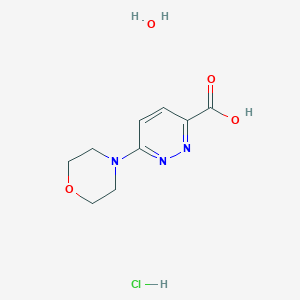 molecular formula C9H14ClN3O4 B1442377 6-Morpholin-4-ylpyridazine-3-carboxylic acid hydrochloride hydrate CAS No. 1192758-40-9