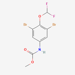 molecular formula C9H7Br2F2NO3 B14423797 Methyl [3,5-dibromo-4-(difluoromethoxy)phenyl]carbamate CAS No. 84970-91-2