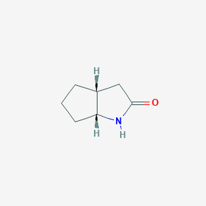 molecular formula C7H11NO B144238 (3aR,6aR)-Hexahydrocyclopenta[b]pyrrol-2(1H)-one CAS No. 131348-75-9