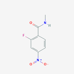 molecular formula C8H7FN2O3 B1442385 2-Fluoro-N-methyl-4-nitrobenzamide CAS No. 915087-24-0
