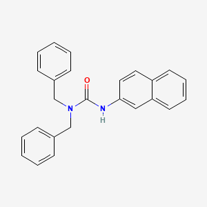molecular formula C25H22N2O B14423940 N,N-Dibenzyl-N'-naphthalen-2-ylurea CAS No. 86764-80-9