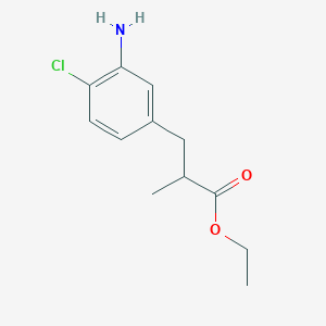 molecular formula C12H16ClNO2 B1442399 Ethyl (+/-)-3-(3-amino-4-chlorophenyl)-2-methylpropanoate CAS No. 1297549-27-9
