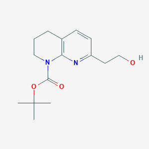 B1442404 tert-Butyl 7-(2-hydroxyethyl)-3,4-dihydro-1,8-naphthyridine-1(2H)-carboxylate CAS No. 445490-78-8