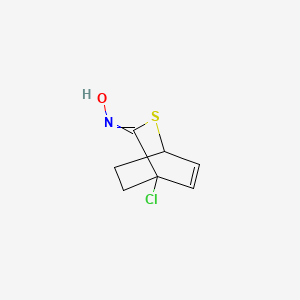 molecular formula C7H8ClNOS B14424097 N-(4-Chloro-2-thiabicyclo[2.2.2]oct-5-en-3-ylidene)hydroxylamine CAS No. 83370-37-0
