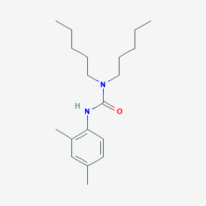molecular formula C19H32N2O B14424119 N'-(2,4-Dimethylphenyl)-N,N-dipentylurea CAS No. 86781-42-2