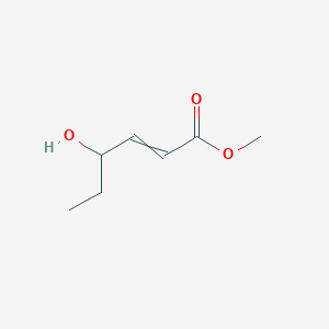 molecular formula C7H12O3 B14424139 Methyl 4-hydroxyhex-2-enoate CAS No. 84477-14-5
