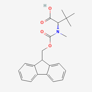 molecular formula C22H25NO4 B1442414 (S)-2-((((9H-Fluoren-9-yl)methoxy)carbonyl)(methyl)amino)-3,3-dimethylbutanoic acid CAS No. 1172579-62-2