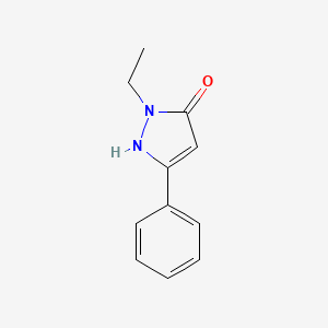 molecular formula C11H12N2O B1442417 2-Ethyl-5-phenyl-2H-pyrazol-3-ol CAS No. 1279105-71-3