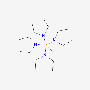 molecular formula C16H40IN4P B14424217 N,N,N',N',N'',N'',N''',N'''-Octaethyl-1-iodo-lambda~5~-phosphanetetramine CAS No. 80920-64-5