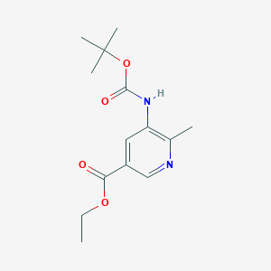 Ethyl 5-((tert-butoxycarbonyl)amino)-6-methylnicotinate