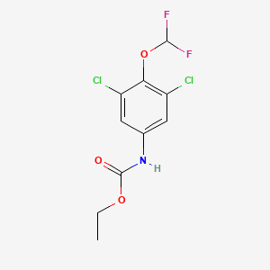 molecular formula C10H9Cl2F2NO3 B14424250 Ethyl [3,5-dichloro-4-(difluoromethoxy)phenyl]carbamate CAS No. 84970-77-4