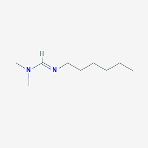molecular formula C9H20N2 B14424287 Formamidine, 1-hexyl-3,3-dimethyl CAS No. 85599-94-6