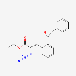 molecular formula C19H17N3O3 B14424294 Ethyl 2-azido-3-[2-(3-phenyloxiran-2-yl)phenyl]prop-2-enoate CAS No. 86051-66-3