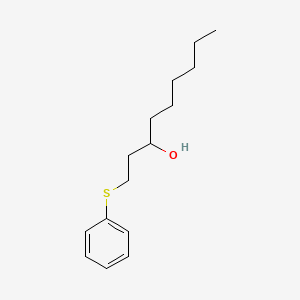 molecular formula C15H24OS B14424407 3-Nonanol, 1-(phenylthio)- CAS No. 84547-46-6