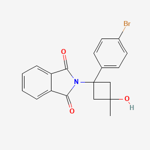 molecular formula C19H16BrNO3 B1442441 2-((1R,3R)-1-(4-bromophenyl)-3-hydroxy-3-methylcyclobutyl)isoindoline-1,3-dione CAS No. 1422057-36-0