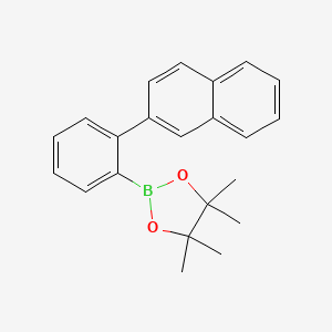 molecular formula C22H23BO2 B1442444 4,4,5,5-Tetramethyl-2-(2-(naphthalen-2-yl)phenyl)-1,3,2-dioxaborolane CAS No. 1062555-59-2