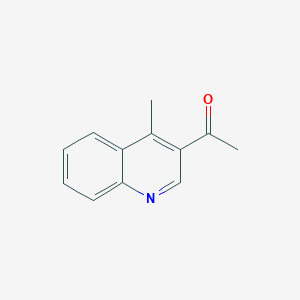 molecular formula C12H11NO B14424444 1-(4-Methylquinolin-3-YL)ethanone 