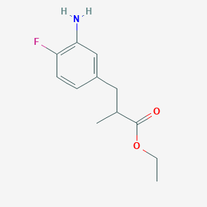 Ethyl (+/-)-3-(3-amino-4-fluorophenyl)-2-methylpropanoate