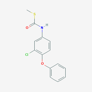 molecular formula C14H12ClNO2S B14424544 S-Methyl (3-chloro-4-phenoxyphenyl)carbamothioate CAS No. 80199-42-4