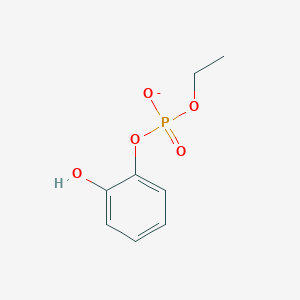 molecular formula C8H10O5P- B14424566 Ethyl 2-hydroxyphenyl phosphate CAS No. 87110-09-6