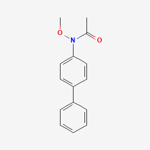 molecular formula C15H15NO2 B14424625 Acetamide, N-(1,1'-biphenyl)-4-yl-N-methoxy- CAS No. 86412-52-4