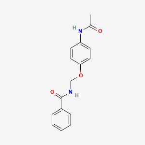 molecular formula C16H16N2O3 B14424629 N-[(4-Acetamidophenoxy)methyl]benzamide CAS No. 82212-43-9
