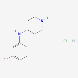 molecular formula C11H16ClFN2 B1442467 N-(3-氟苯基)哌啶-4-胺盐酸盐 CAS No. 923565-91-7